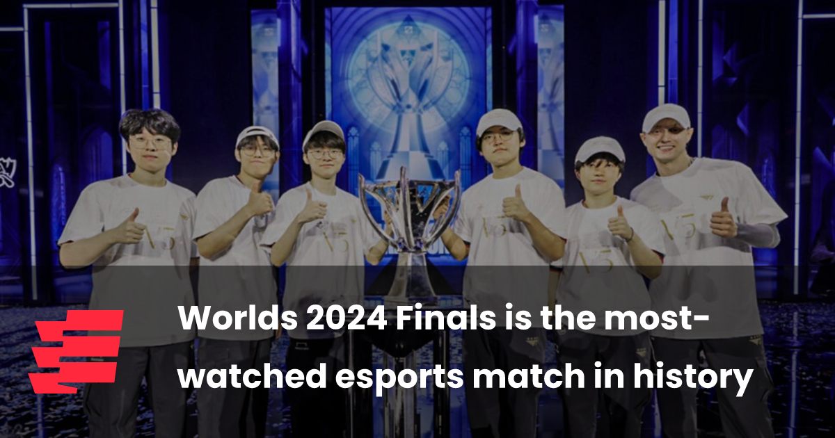 Worlds 2024 Finals is the mostwatched esports match in history